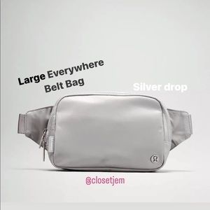 NWT Lululemon Everywhere Belt Bag in Silver Drop - new large size
